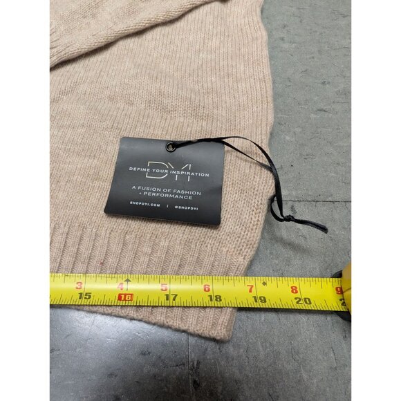 DYI Women's Cashmere Wool Oversized Sweater Tan Medium - Picture 3 of 7